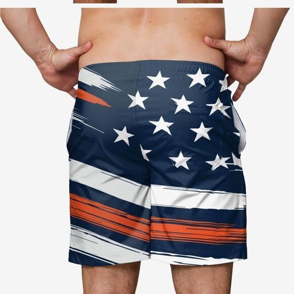 Team Apparel Denver Broncos Americana Swimming Trunks XL NWT IN PACKAGING - Picture 2 of 6
